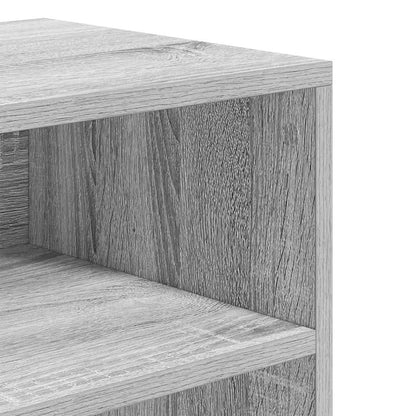 Boekenkast 60x30x71,5 cm bewerkt hout grijs sonoma eikenkleurig