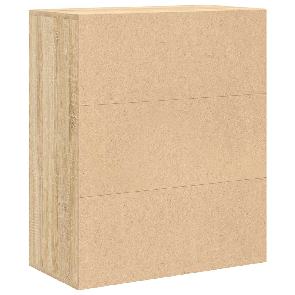 Boekenkast 60x30x71,5 cm bewerkt hout sonoma eikenkleurig