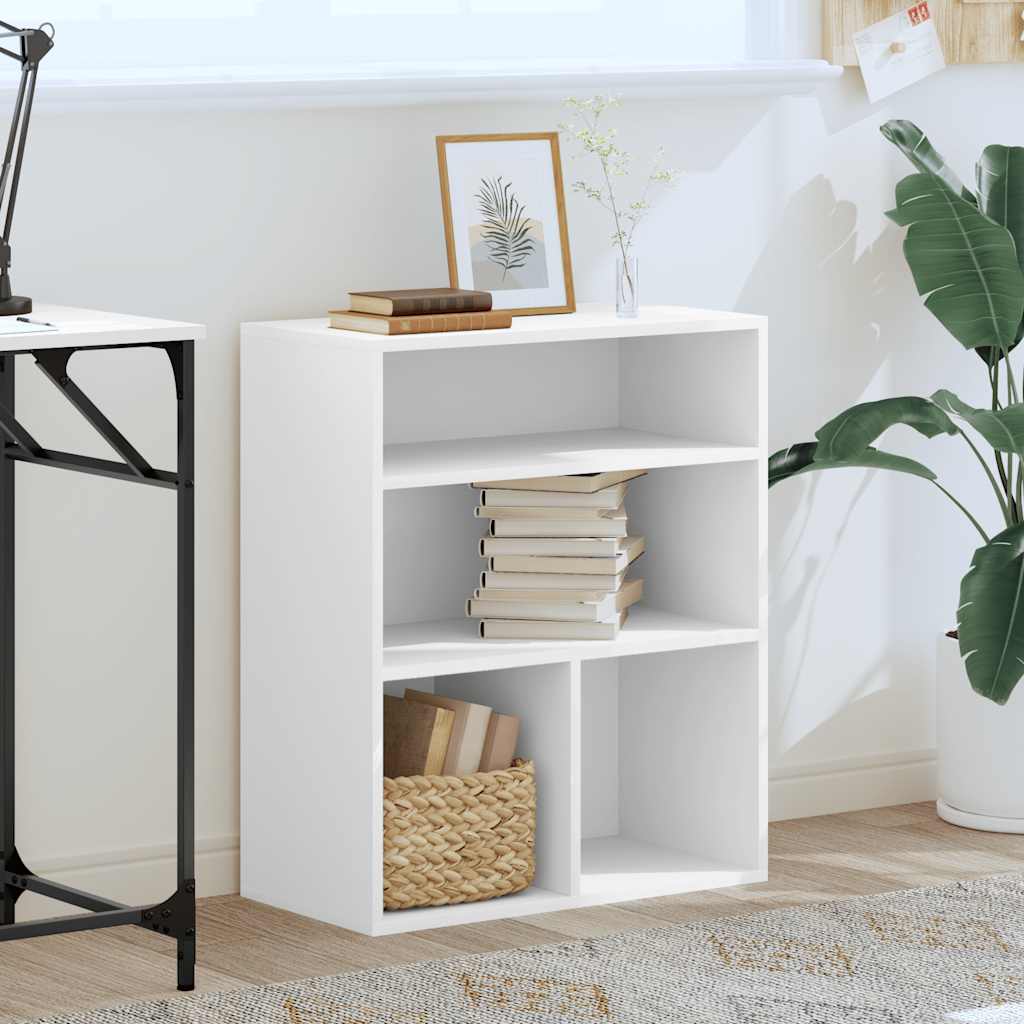 Boekenkast 60x30x71,5 cm bewerkt hout wit