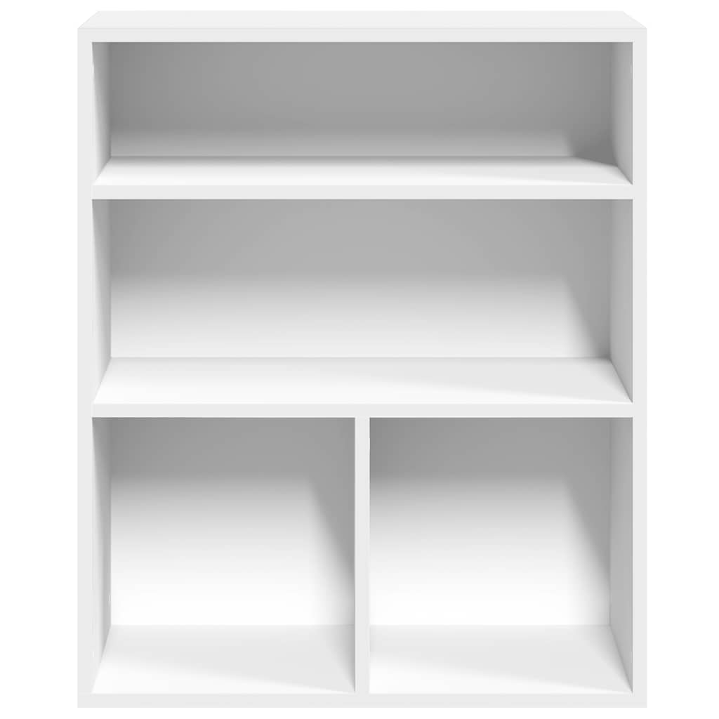 Boekenkast 60x30x71,5 cm bewerkt hout wit