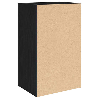 Boekenkast 31x24x52 cm bewerkt hout zwart eikenkleurig
