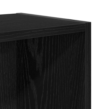 Boekenkast 31x24x52 cm bewerkt hout zwart eikenkleurig
