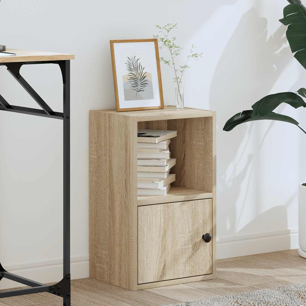 Boekenkast 31x24x52 cm bewerkt hout sonoma eikenkleurig