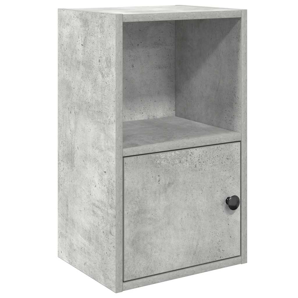 Boekenkast 31x24x52 cm bewerkt hout betongrijs