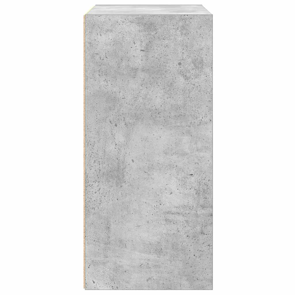 Boekenkast 31x24x52 cm bewerkt hout betongrijs