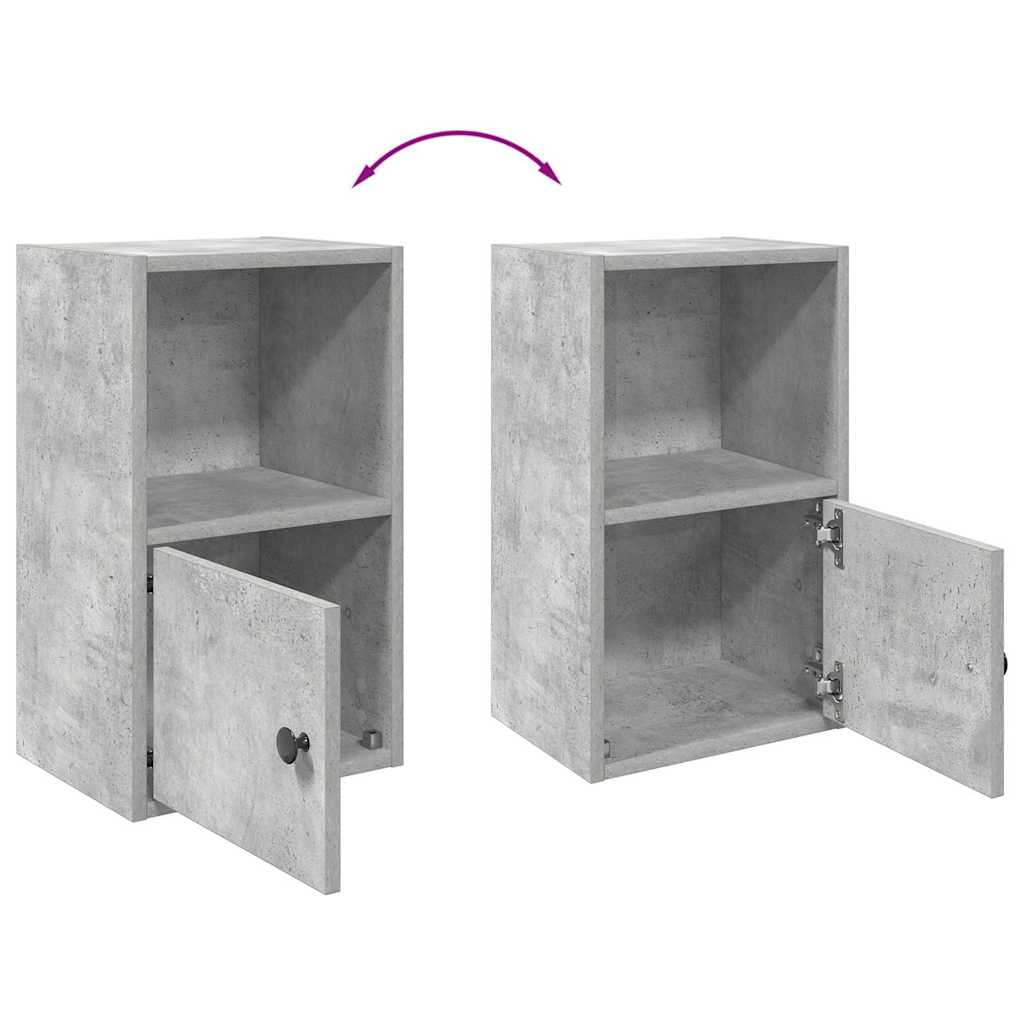 Boekenkast 31x24x52 cm bewerkt hout betongrijs