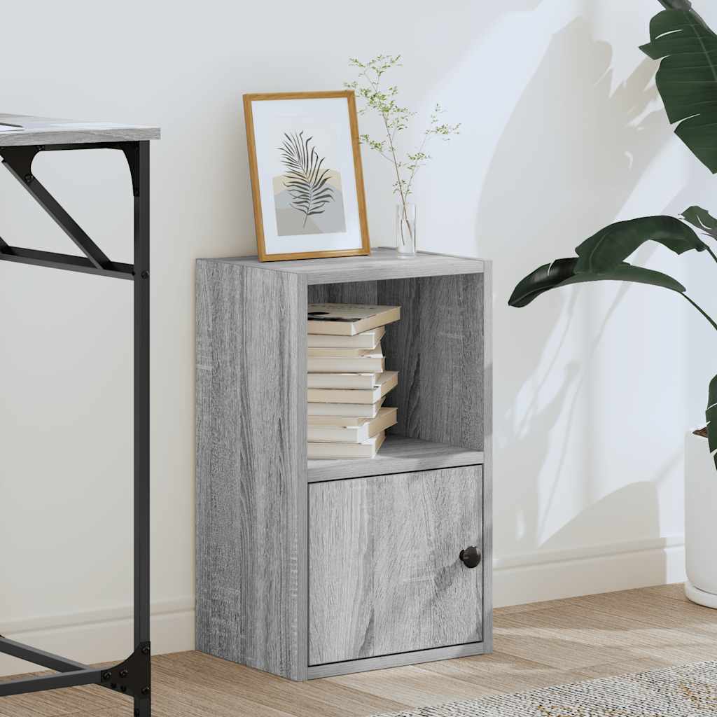 Boekenkast 31x24x52 cm bewerkt hout grijs sonoma eikenkleurig