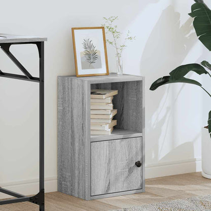 Boekenkast 31x24x52 cm bewerkt hout grijs sonoma eikenkleurig