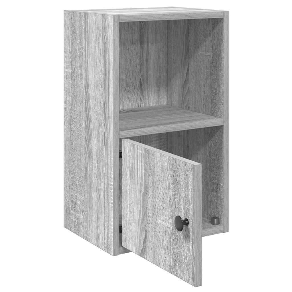 Boekenkast 31x24x52 cm bewerkt hout grijs sonoma eikenkleurig