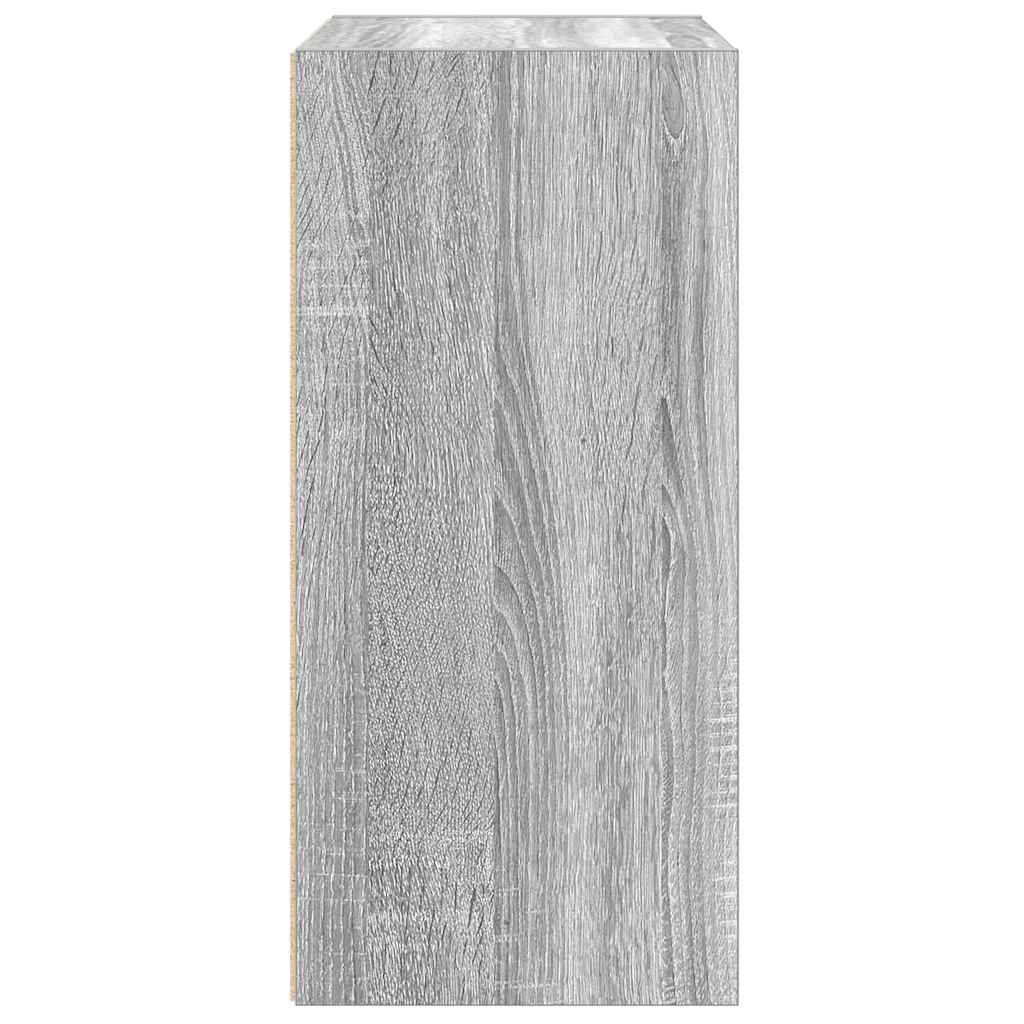 Boekenkast 31x24x52 cm bewerkt hout grijs sonoma eikenkleurig