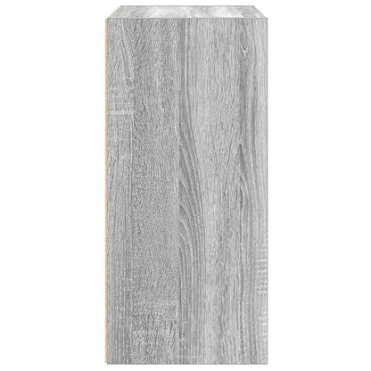 Boekenkast 31x24x52 cm bewerkt hout grijs sonoma eikenkleurig