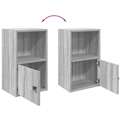 Boekenkast 31x24x52 cm bewerkt hout grijs sonoma eikenkleurig