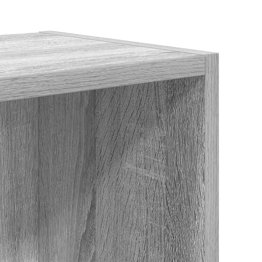 Boekenkast 31x24x52 cm bewerkt hout grijs sonoma eikenkleurig