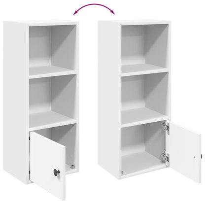 Boekenkast 31x24x77 cm bewerkt hout wit