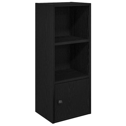 Boekenkast 31x24x77 cm bewerkt hout zwart eikenkleurig