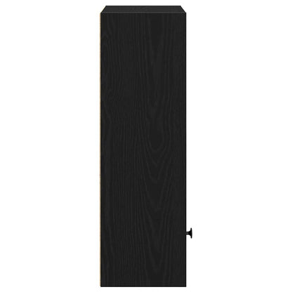 Boekenkast 31x24x77 cm bewerkt hout zwart eikenkleurig