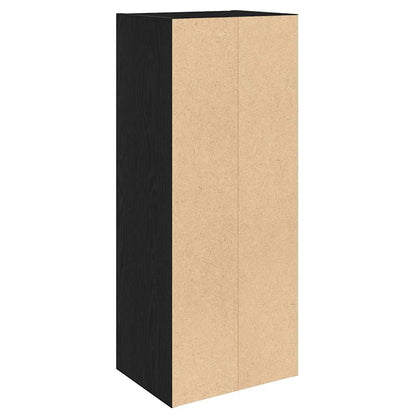 Boekenkast 31x24x77 cm bewerkt hout zwart eikenkleurig