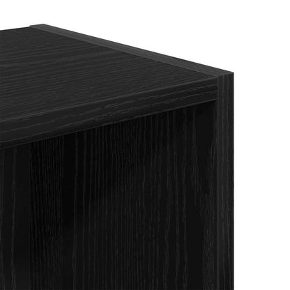 Boekenkast 31x24x77 cm bewerkt hout zwart eikenkleurig