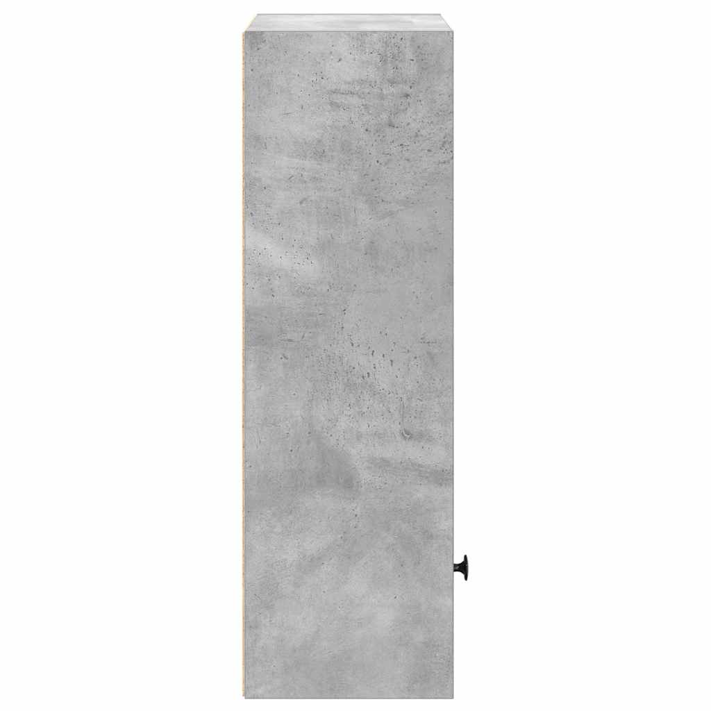 Boekenkast 31x24x77 cm bewerkt hout betongrijs