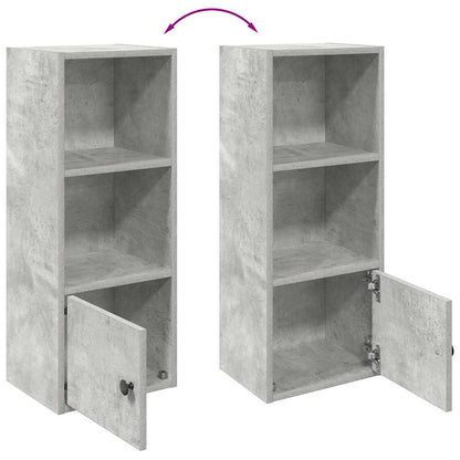 Boekenkast 31x24x77 cm bewerkt hout betongrijs