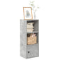 Boekenkast 31x24x77 cm bewerkt hout betongrijs