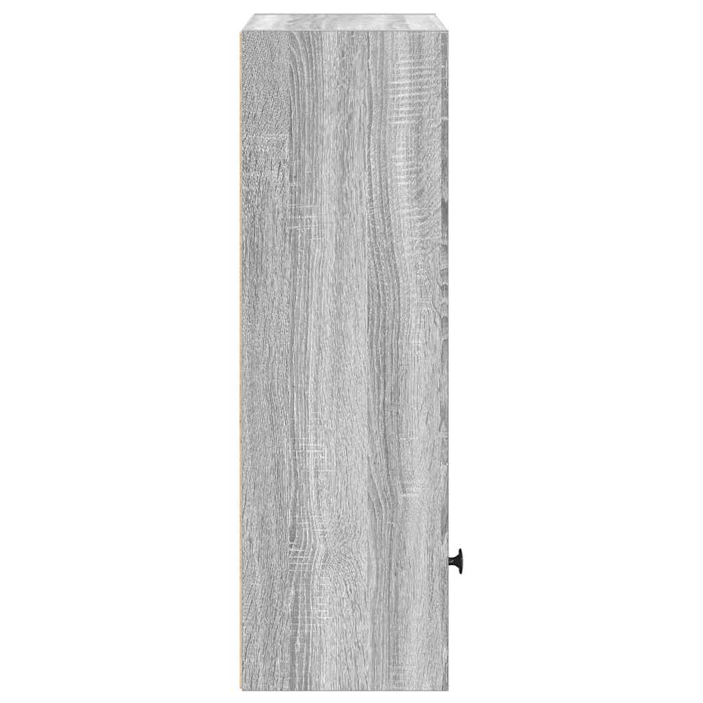 Boekenkast 31x24x77 cm bewerkt hout grijs sonoma eikenkleurig