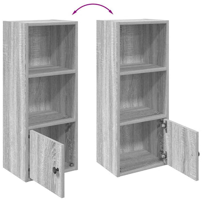 Boekenkast 31x24x77 cm bewerkt hout grijs sonoma eikenkleurig