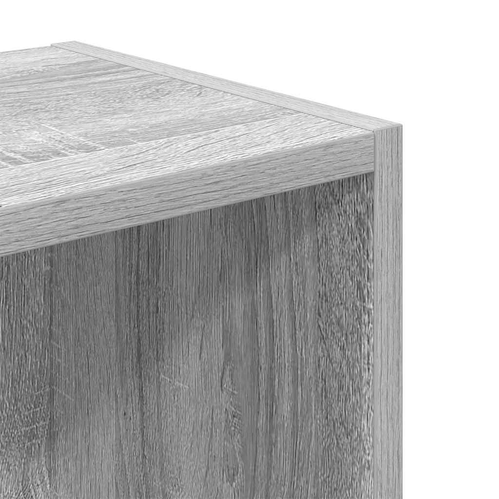 Boekenkast 31x24x77 cm bewerkt hout grijs sonoma eikenkleurig