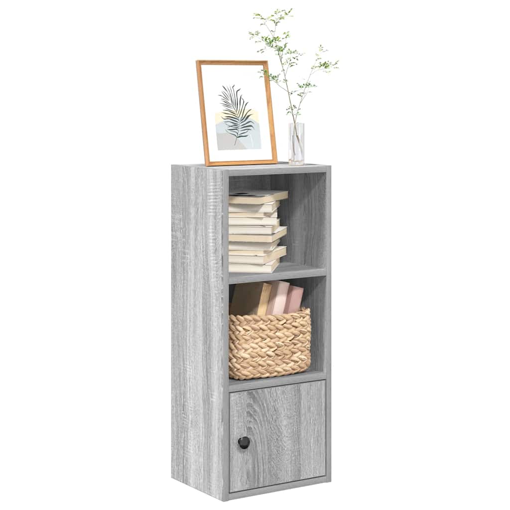 Boekenkast 31x24x77 cm bewerkt hout grijs sonoma eikenkleurig