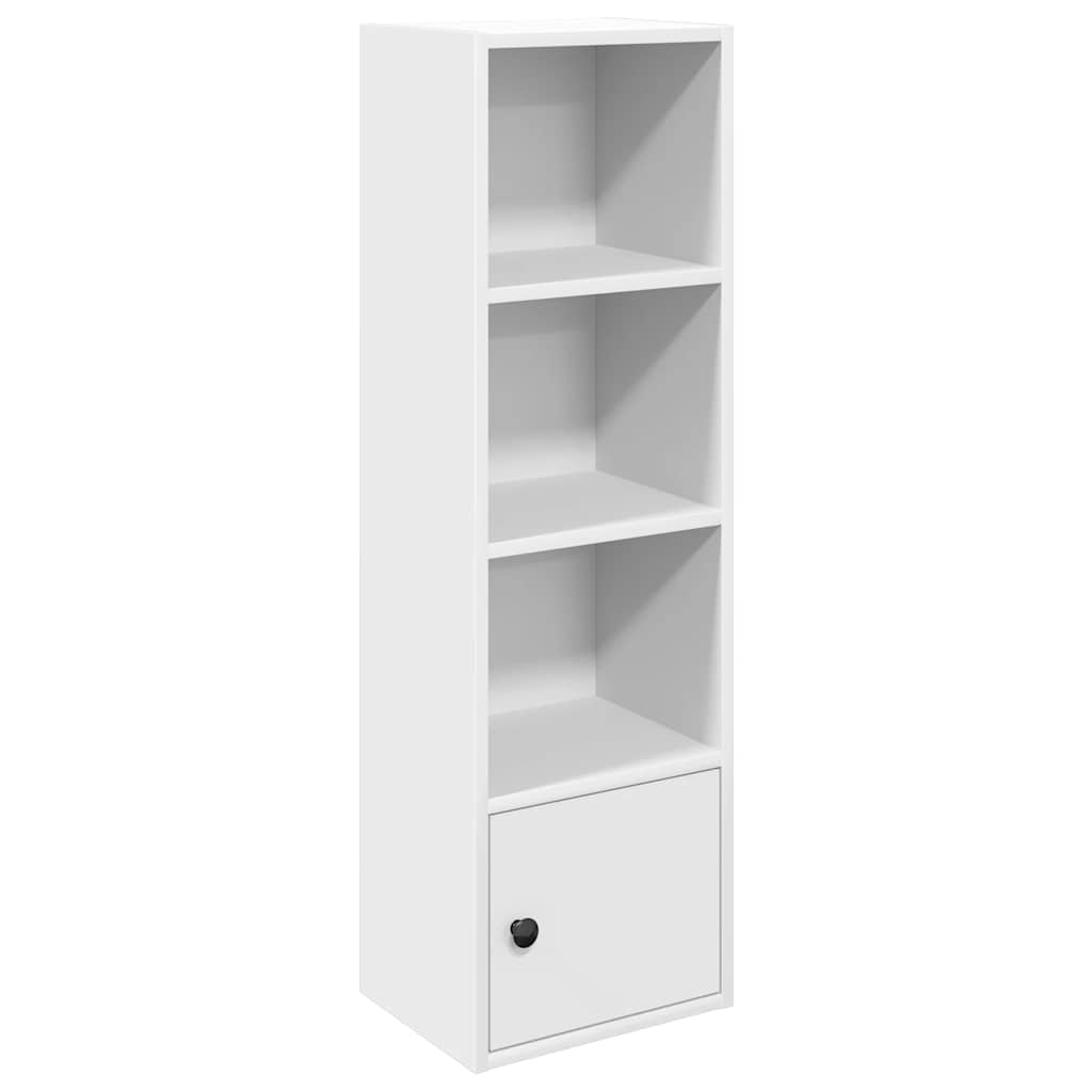 Boekenkast 31x24x102 cm bewerkt hout wit