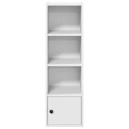 Boekenkast 31x24x102 cm bewerkt hout wit