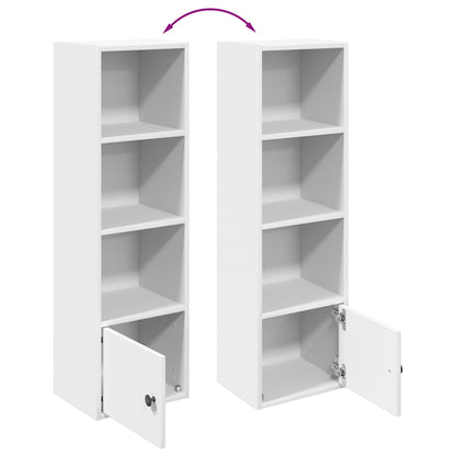 Boekenkast 31x24x102 cm bewerkt hout wit