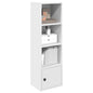 Boekenkast 31x24x102 cm bewerkt hout wit