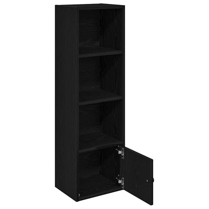 Boekenkast 31x24x102 cm bewerkt hout zwart eikenkleurig