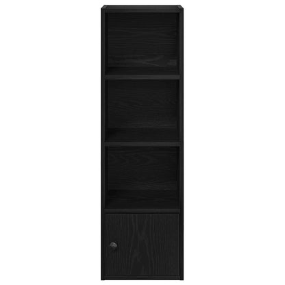 Boekenkast 31x24x102 cm bewerkt hout zwart eikenkleurig