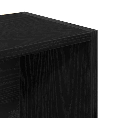 Boekenkast 31x24x102 cm bewerkt hout zwart eikenkleurig