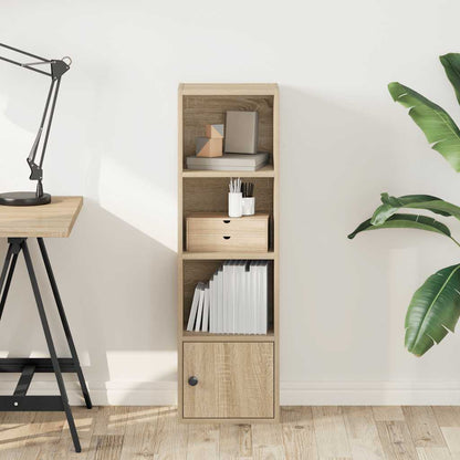 Boekenkast 31x24x102 cm bewerkt hout sonoma eikenkleurig