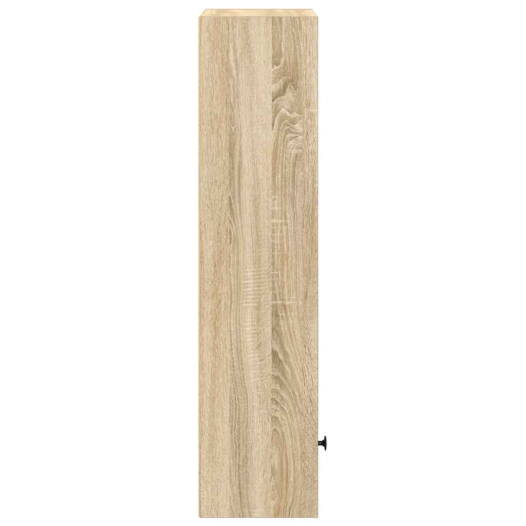 Boekenkast 31x24x102 cm bewerkt hout sonoma eikenkleurig
