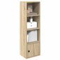 Boekenkast 31x24x102 cm bewerkt hout sonoma eikenkleurig