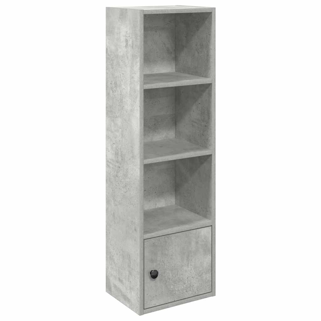 Boekenkast 31x24x102 cm bewerkt hout betongrijs