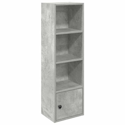 Boekenkast 31x24x102 cm bewerkt hout betongrijs
