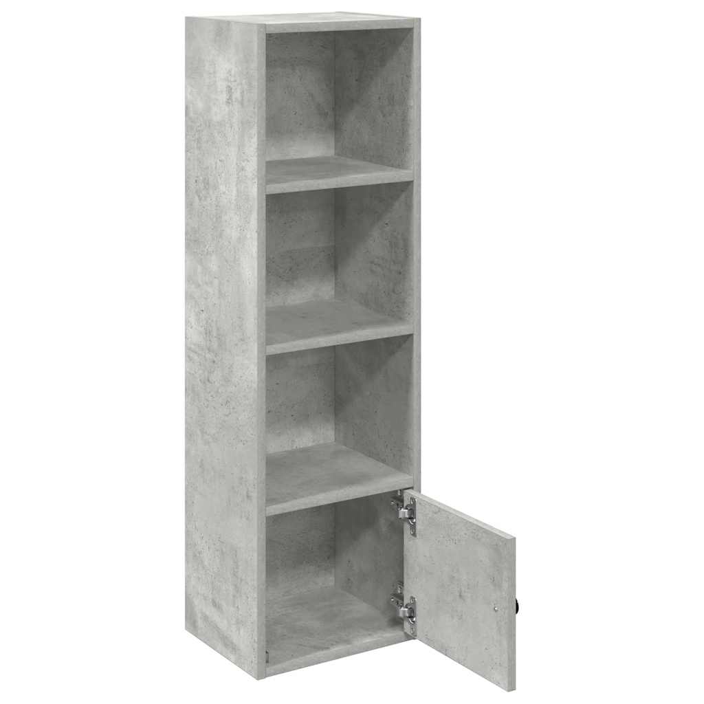 Boekenkast 31x24x102 cm bewerkt hout betongrijs