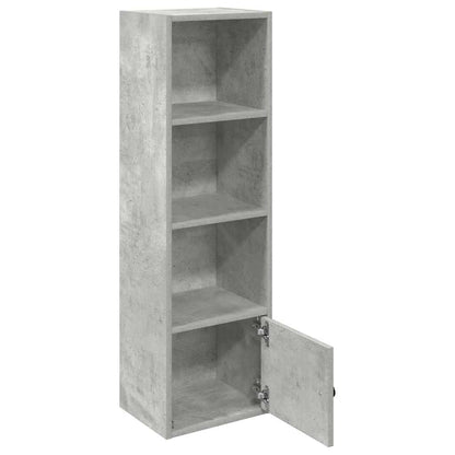 Boekenkast 31x24x102 cm bewerkt hout betongrijs