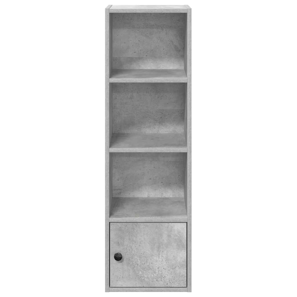 Boekenkast 31x24x102 cm bewerkt hout betongrijs