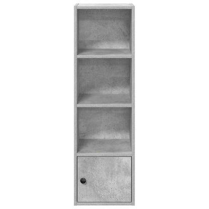 Boekenkast 31x24x102 cm bewerkt hout betongrijs