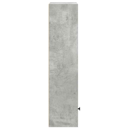Boekenkast 31x24x102 cm bewerkt hout betongrijs