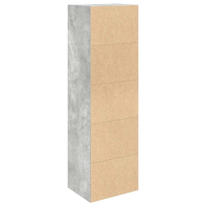 Boekenkast 31x24x102 cm bewerkt hout betongrijs