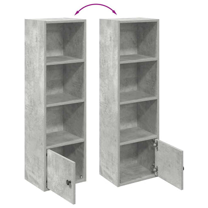Boekenkast 31x24x102 cm bewerkt hout betongrijs