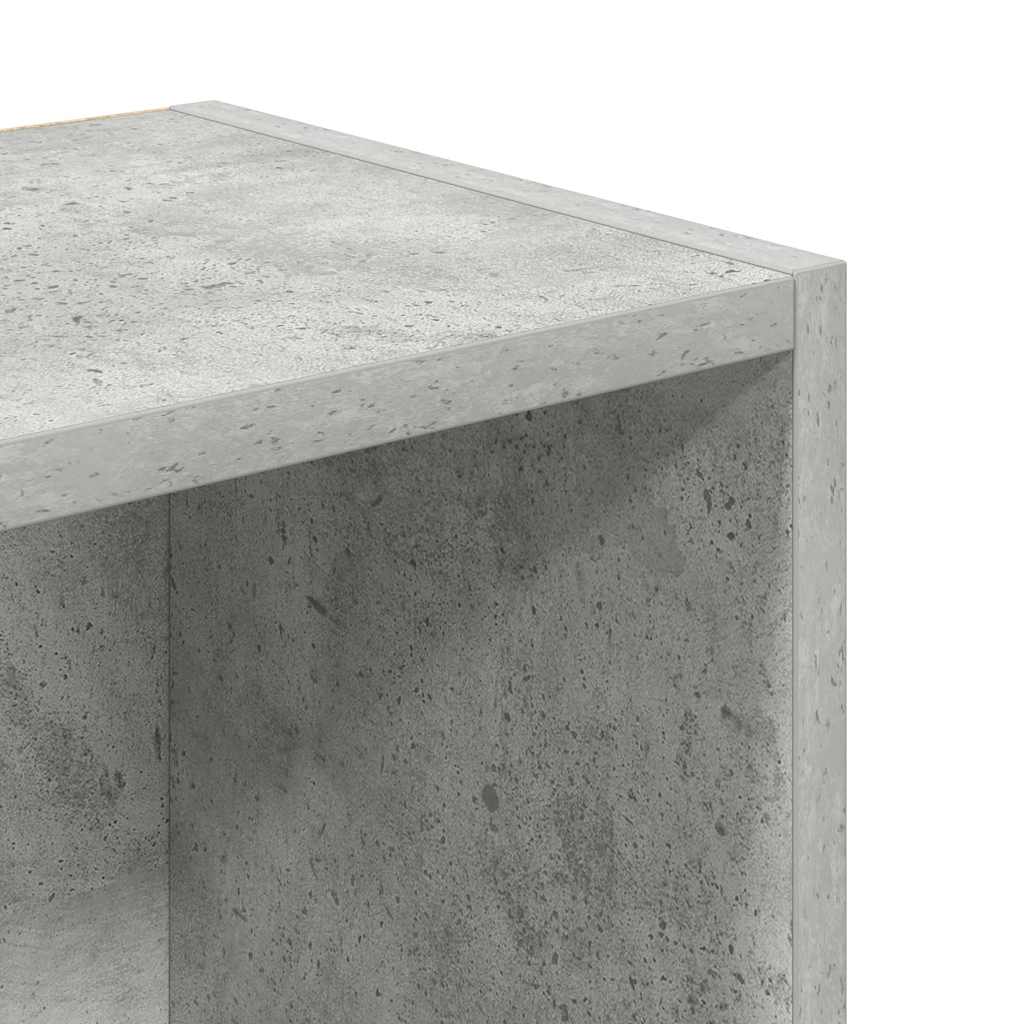 Boekenkast 31x24x102 cm bewerkt hout betongrijs