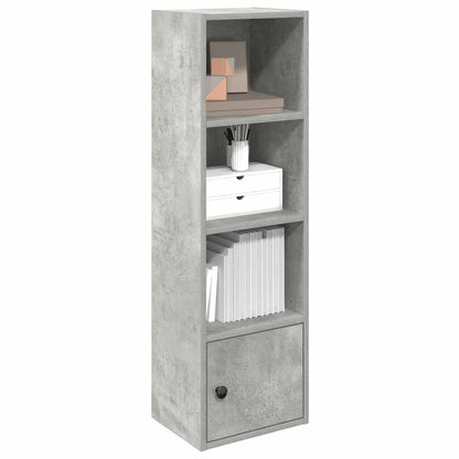 Boekenkast 31x24x102 cm bewerkt hout betongrijs